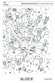 Doodle boyama sayfaları